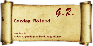 Gazdag Roland névjegykártya