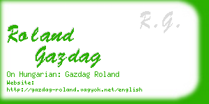 roland gazdag business card